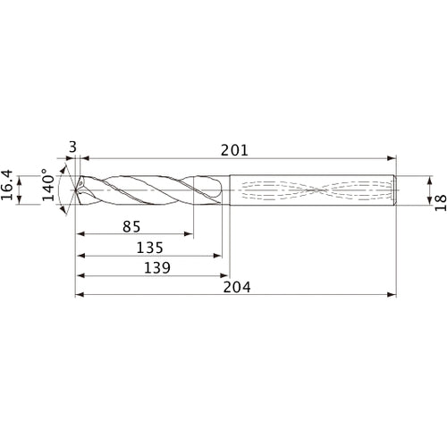MVS1640X05S180 CARB DRILL