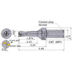 MVX0937X2C100 INDEXABLE DRILL