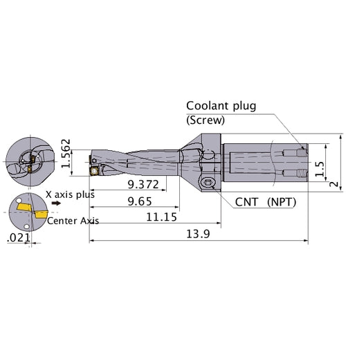 MVX1562X6C150 INDEXABLE DRILL