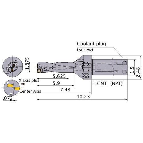 MVX1875X3C150 INDEXABLE DRILL