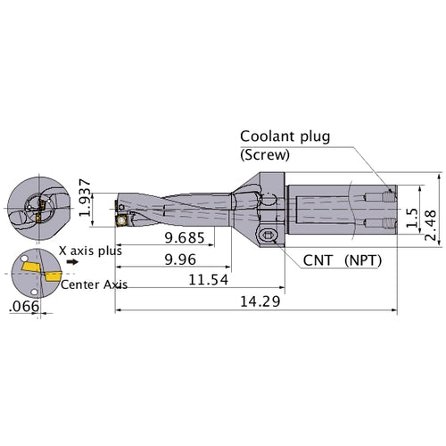 MVX1937X5C150 INDEXABLE DRILL