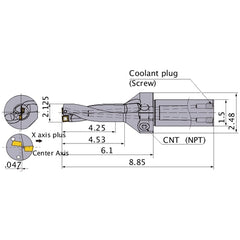 MVX2125X2C150 INDEXABLE DRILL