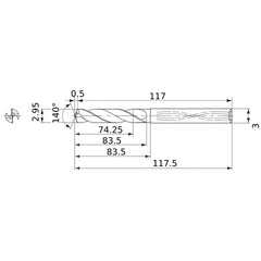 MWS0295X25DB CARB DRILL