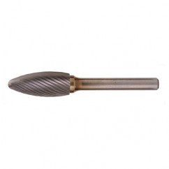 SH-5 Standard Cut Solid Carbide Bur-Flame Shape - USA Tool & Supply