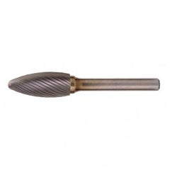 SH-5 Standard Cut Solid Carbide Bur-Flame Shape - USA Tool & Supply