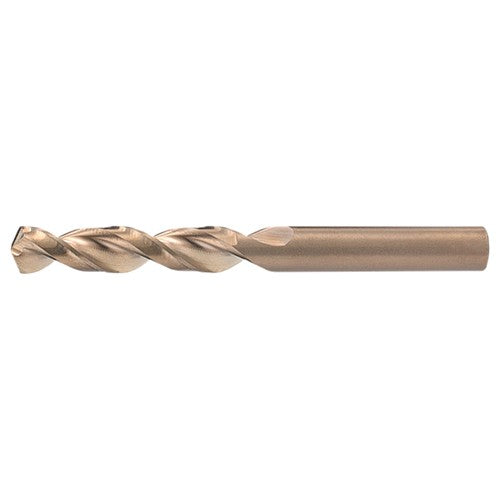 T RHS / RHC HSS-CO 8% (M42) 135 Degree Split Point Q-Cobalt Wide Land Parabolic Drill - Straw / Gold Oxide - Exact Industrial Supply