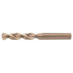 J RHS / RHC HSS-CO 8% (M42) 135 Degree Split Point Q-Cobalt Wide Land Parabolic Drill - Straw / Gold Oxide