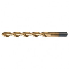 #10 RHS / RHC HSS 135 Degree Split Point Deep Hole Parabolic Drill - TiN - USA Tool & Supply