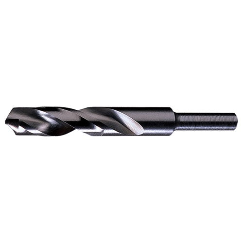 55/64 RHS / RHC HSS 118 Degree Radial Point 1/2″ Reduced Shank Silver & Deming Drill - Steam Oxide - Exact Industrial Supply