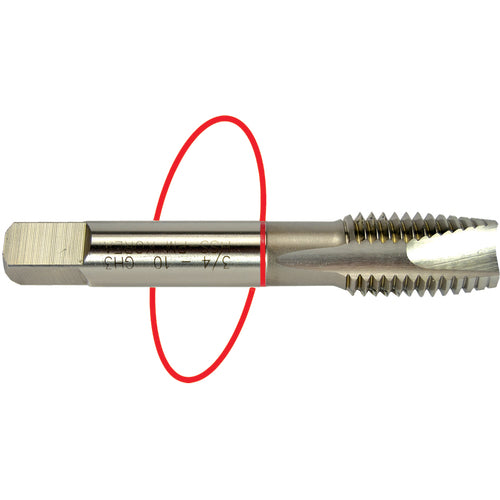 ‎5/16-18 Dia-H3-3 FL-Std Spiral Point Tap - Red Ring - USA Tool & Supply