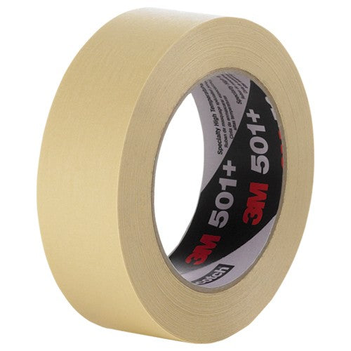 3M Specialty High Temperature Masking Tape 501+ Tan 48 mm × 55 m Individually Wrapped Conveniently Packaged - USA Tool & Supply