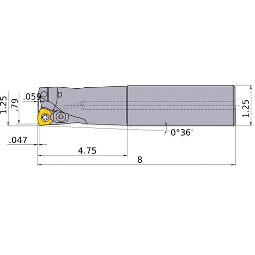 AJXU12R202SA20L INDEXABLE ENDMILL