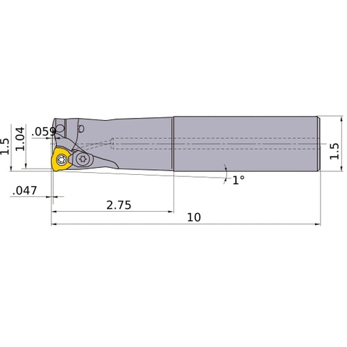 AJXU12R243SA24L INDEXABLE ENDMILL