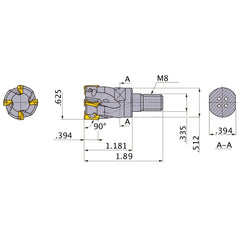 APX3000UR102AM08A30 INDX END MILL
