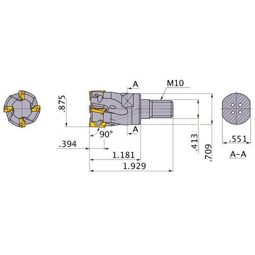 APX3000UR142AM10A30 INDX END MILL