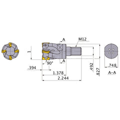 APX3000UR163AM12A35 INDX END MILL