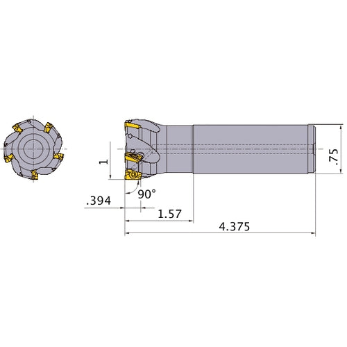 APX3000UR164SA12SB INDEXABLE ENDMIL