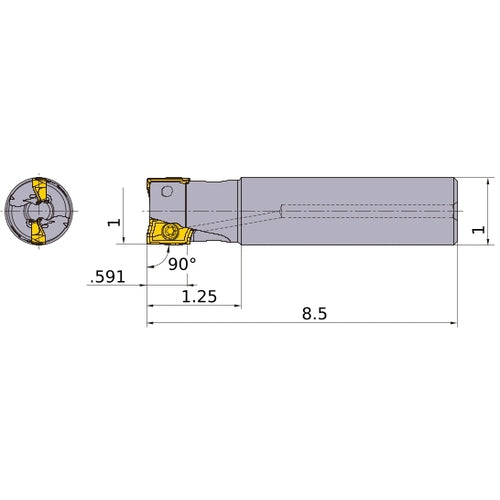 APX4000UR162SA16LB INDEXABLE ENDMIL