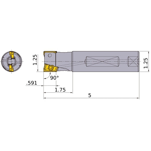 APX4000UR202FA20SB INDEXABLE ENDMIL
