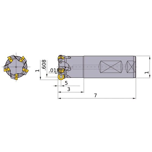ARP5UPR1602SA16L INDEXABLE EM