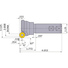 BOER504W20 INDEXABLE ENDMILL