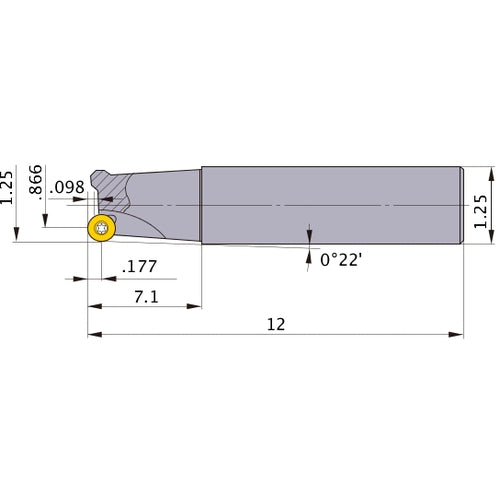 BRP4UNR203ELW20 INDEXABLE ENDMILL