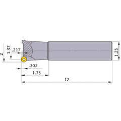 BRP7UPR323ELS20 INDEXABLE ENDMILL