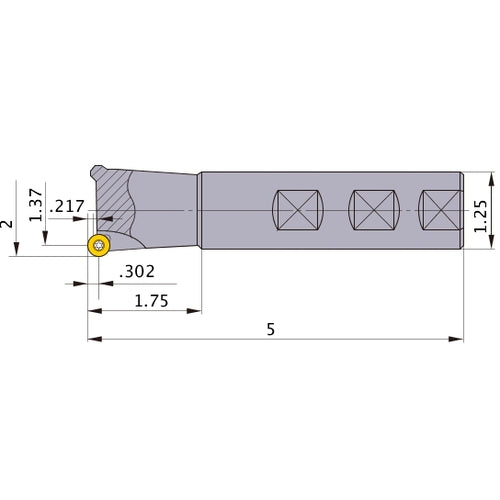 BRP7UPR323W20 INDEXABLE ENDMILL