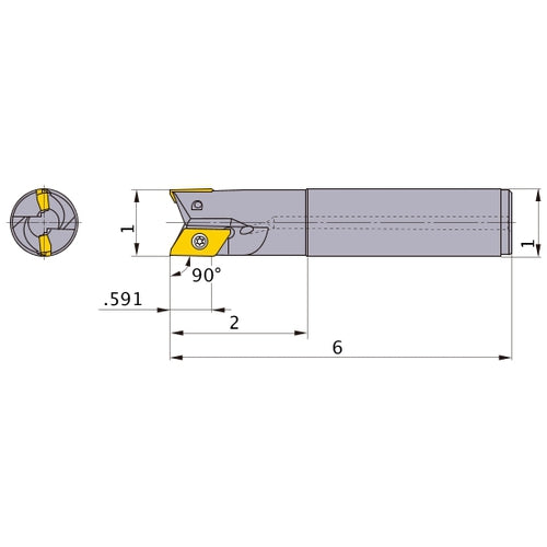 BXD4000R162SA16SB INDEXABLE ENDMILL
