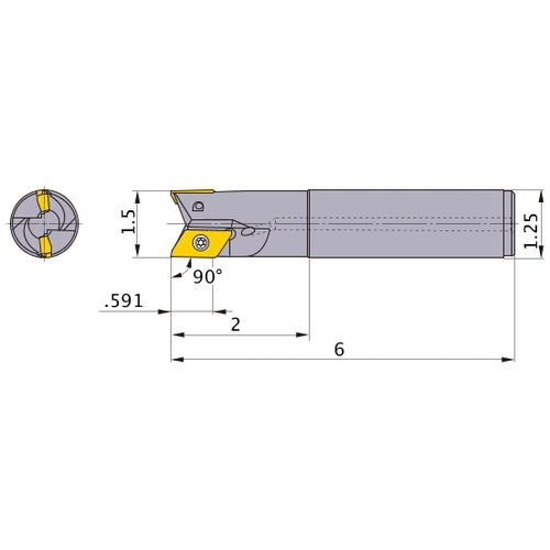 BXD4000R243SA20SB INDEXABLE ENDMILL