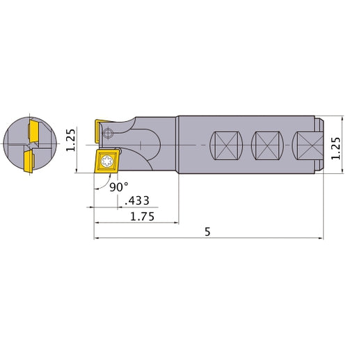 ECMPR202W20 INDEXABLE ENDMILL