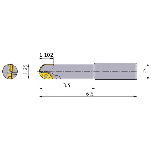 SRM220SAM2 INDEXABLE ENDMILL