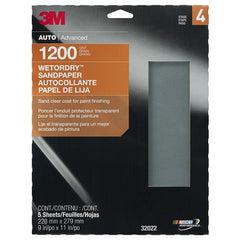 3M Wetordry Sandpaper 32022 9″ × 11″ 1200 Grit - USA Tool & Supply
