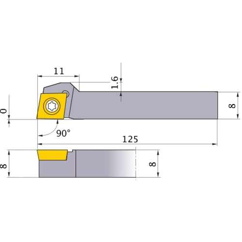 SCACR0808K06-SM TURNING HOLDER