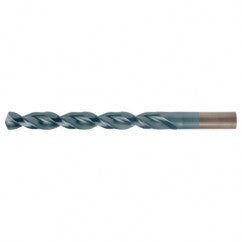 #21 RHS / RHC HSS-CO 8% (M42) 135 Degree Split Point Q-Cobalt Wide Land Parabolic Jobber Drill - TiCN - USA Tool & Supply