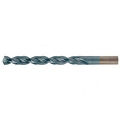 #21 RHS / RHC HSS-CO 8% (M42) 135 Degree Split Point Q-Cobalt Wide Land Parabolic Jobber Drill - TiCN - USA Tool & Supply