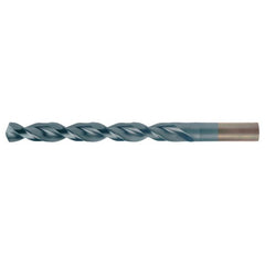 U RHS / RHC HSS-CO 8% (M42) 135 Degree Split Point Q-Cobalt Wide Land Parabolic Jobber Drill - TiCN - Exact Industrial Supply