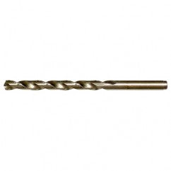 #22 RHS / RHC HSS-CO 8% (M42) 135 Degree Split Point Cobalt Heavy Duty Jobber Length Drill - Straw / Gold Oxide - USA Tool & Supply