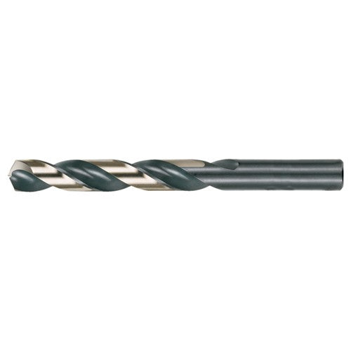 R RHS / RHC HSS 135 Degree Split Point Heavy Duty Jobber Length Drill - Black & Gold - Exact Industrial Supply