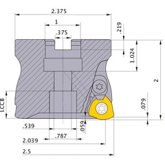 AJXU12R2505C FACE MILL