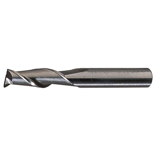 ‎3/16″ × 3/16″ × 1/2″ × 1-1/2″ RHS / RHC HSS HSS Single End 2-Flute Center Cutting End Mill - Bright