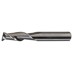 ‎9/64″ × 3/16″ x .4062″ × 1-1/2″ RHS / RHC HSS HSS Single End 2-Flute Center Cutting End Mill - Bright - Exact Industrial Supply