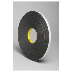 3M Double Coated Polyethylene Foam Tape 4466 Black 1/2″ × 36 yd 62mil - USA Tool & Supply