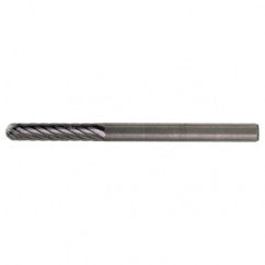 SC-7 Standard Cut Solid Carbide Bur-Cylindrical with Ball Nose - USA Tool & Supply