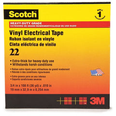 Scotch Vinyl Electrical Tape 22 3/4″ × 36 yd Black - USA Tool & Supply