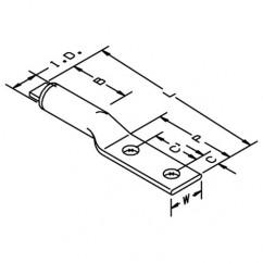 40153 ALUMINUM TWO HOLE LUG DK BLUE - USA Tool & Supply