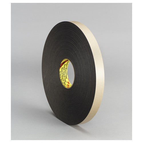 3M Double Coated Polyethylene Foam Tape 4496B Black 3/8″ × 36 yd 62mil - USA Tool & Supply