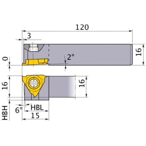 ‎GTBHR1616-30 TURNING HOLDER
