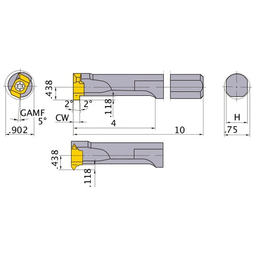 S-SL5NR12 BORING BAR