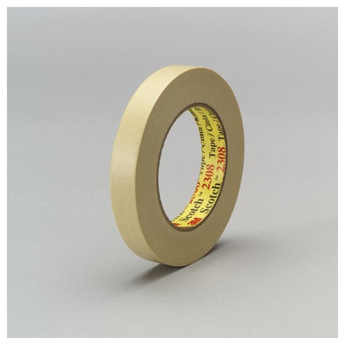 3M Masking Tape 2308 Tan 24 mm × 55 m 5.3 mil - USA Tool & Supply